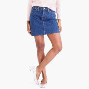 NWT Jcrew Mercantile Raw Edge Denim Mini Skirt